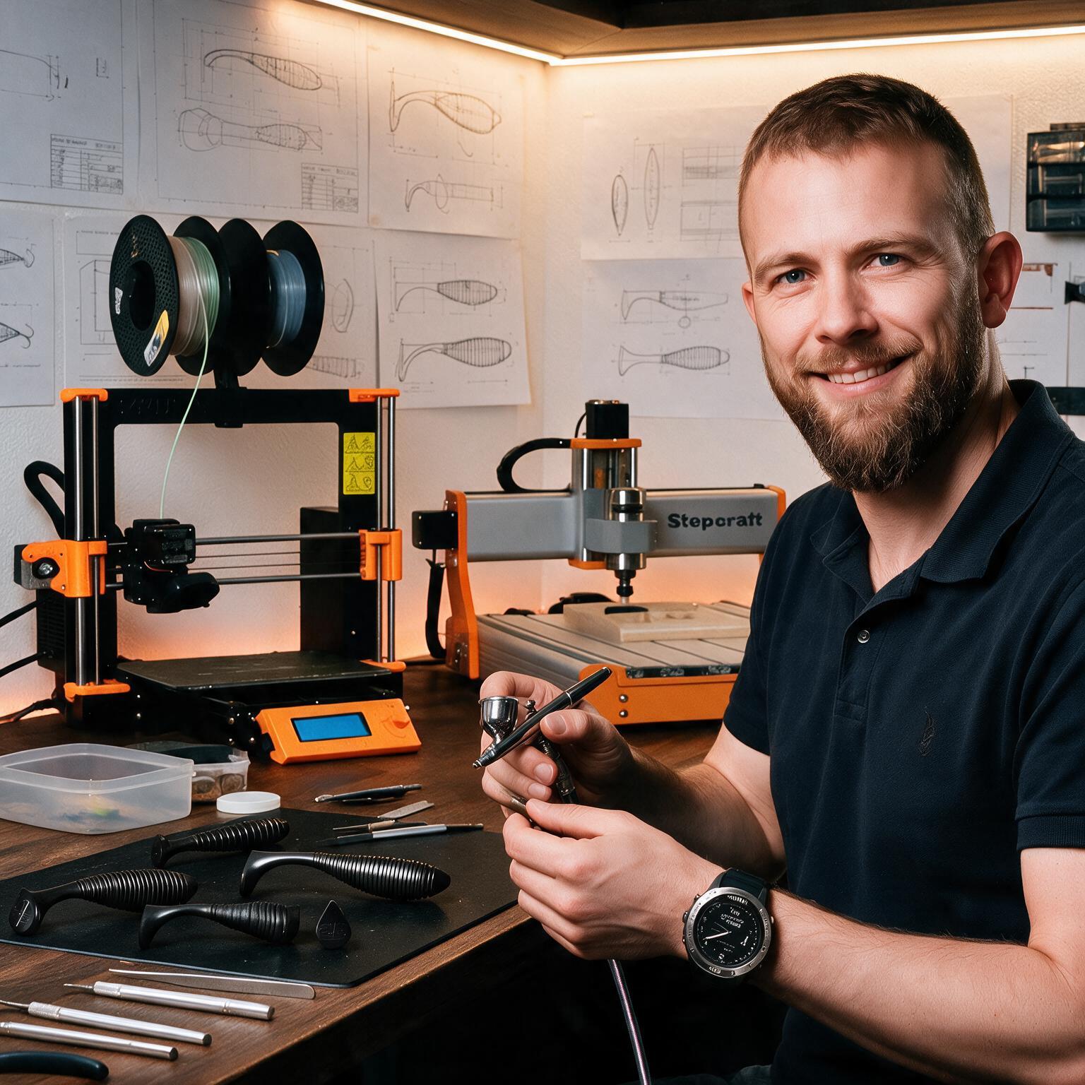 Roland Grüter in der Werkstatt